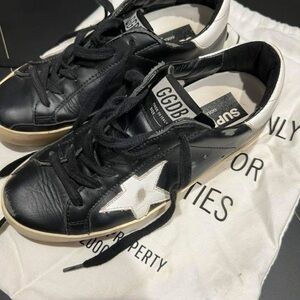 Golden Goose Black and White Star Sneakers